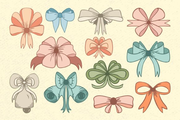 A Boho Bow Collection for Festive Graphics & Illustrations