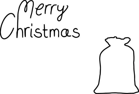 A Christmas Bag Outline Banner: Editorial Graphics