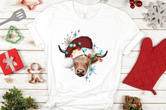A Christmas Yak PNG for Festive Graphic Design Projects