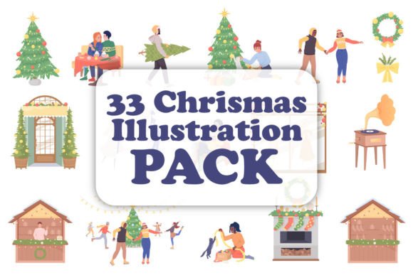 A Festive Cartoon Character Bundle for Graphics & Illustrations