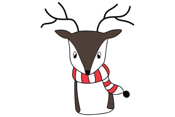 A Polished Christmas Reindeer Graphic for Editorial Work