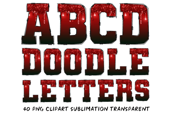 Christmas Dripping Glitter Alphabet 7 for Brand Graphics