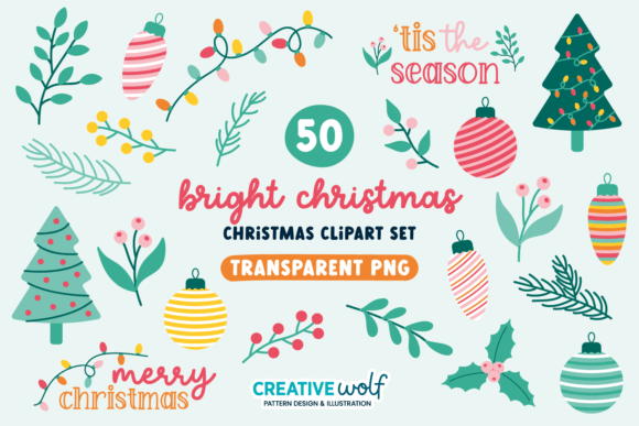 Evaluating the Bright Christmas Clipart Set of 50 Graphics